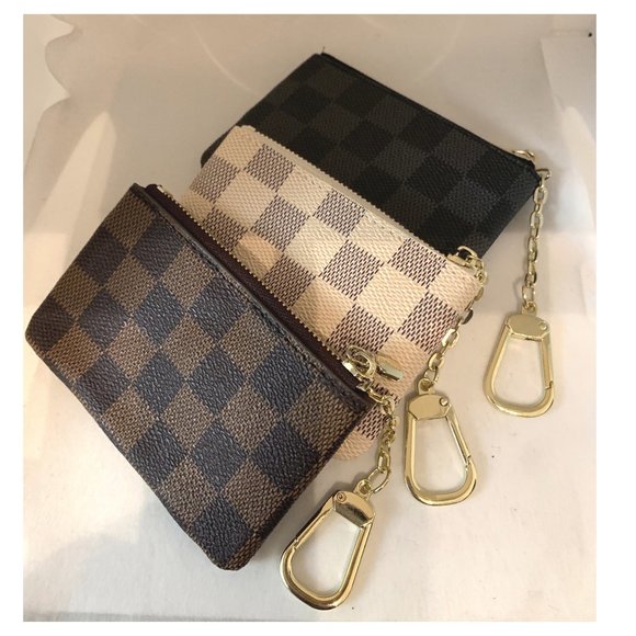 Pocket Coin Purse zipper Pouch Printed Mini Wallet, keychain clasp - Picture 9 of 10